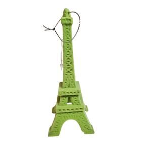Flocked Ornament - Eiffel Tower -6"